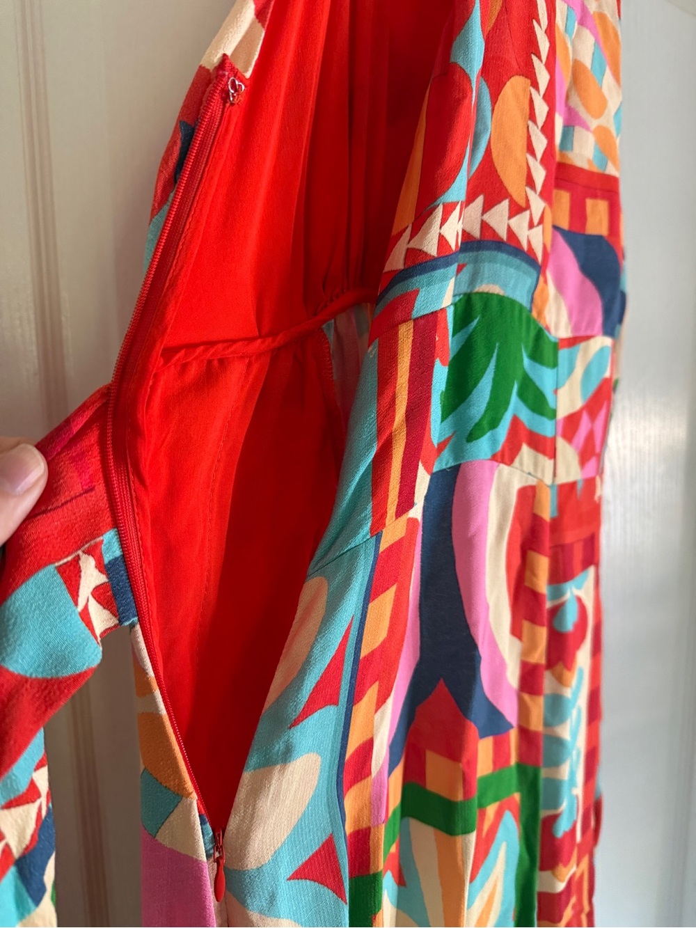 FARM Rio Anthropologie Beaded Strap Wide Leg Tropical Halter Jumpsuit Large - Picture 14 of 16